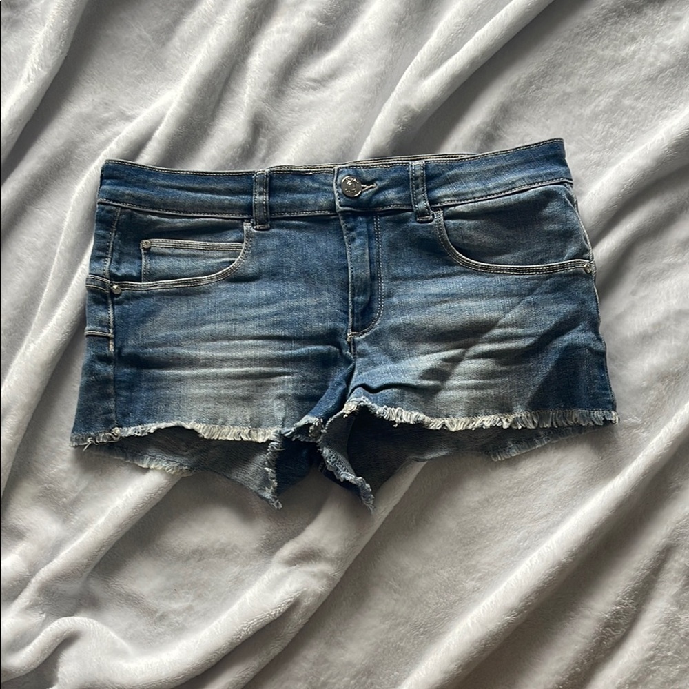 Liu Jo Distressed Blue Jean Shorts